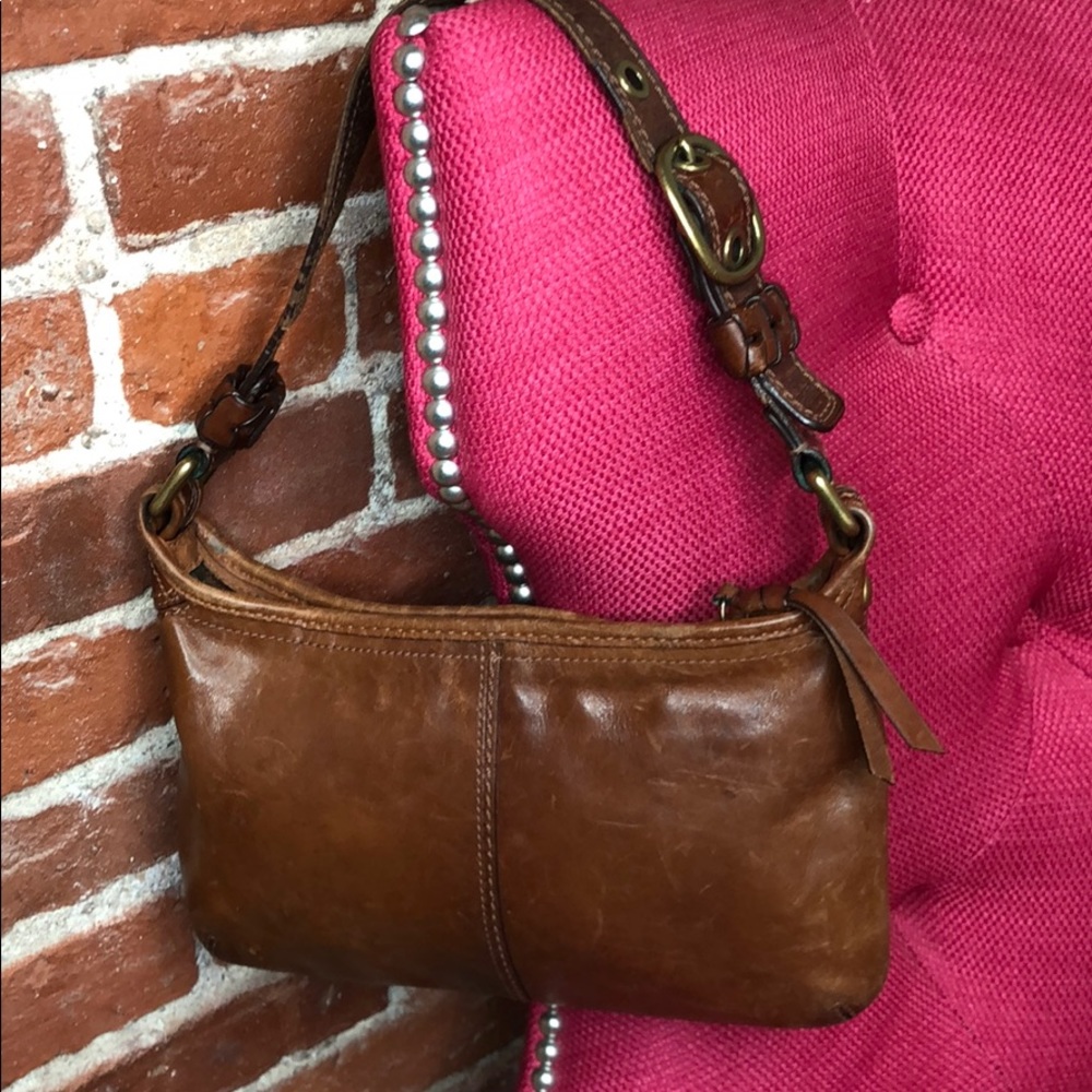 Tan Leather Coach Purse 👜